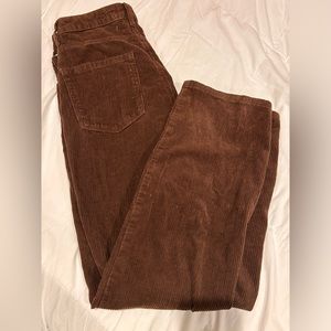 loose fit empyre pants: brown corduroy